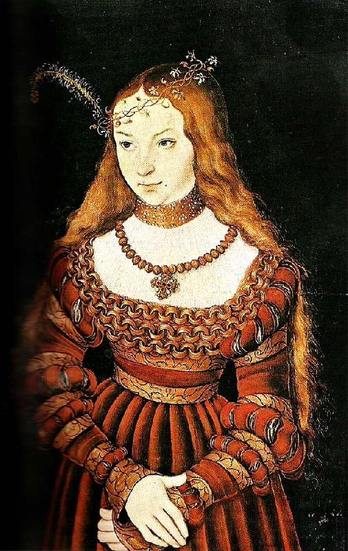 CRANACH, Lucas the Elder portrait of sybilla of cleves